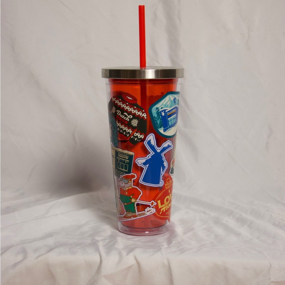 Brand New Limited Edition Dutch Bros 24 oz Holiday Tumbler Red 2024
